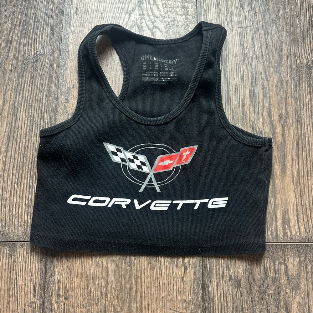 Corvette Black Crop Top